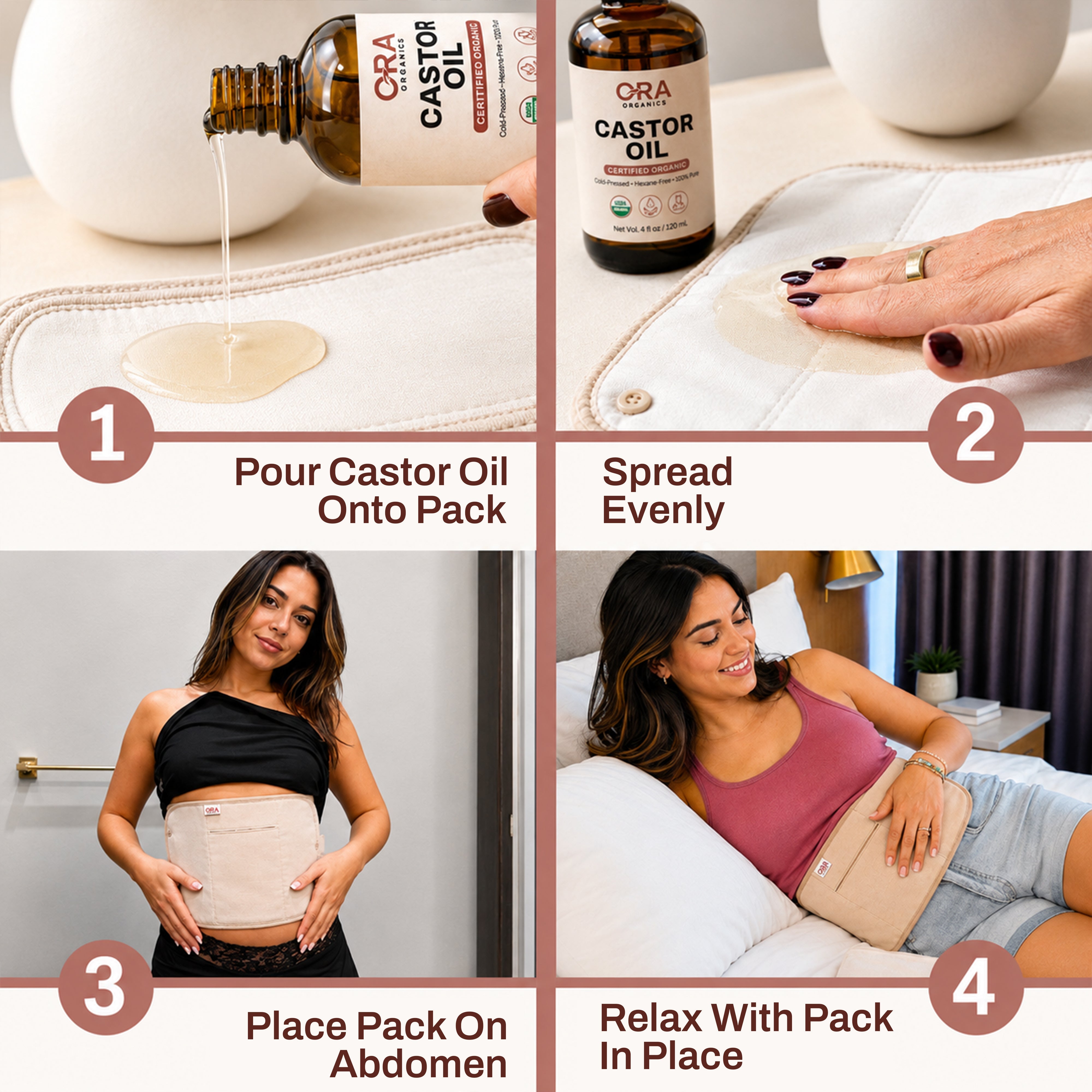 Ora Organics - Castor Oil Pack Bundle