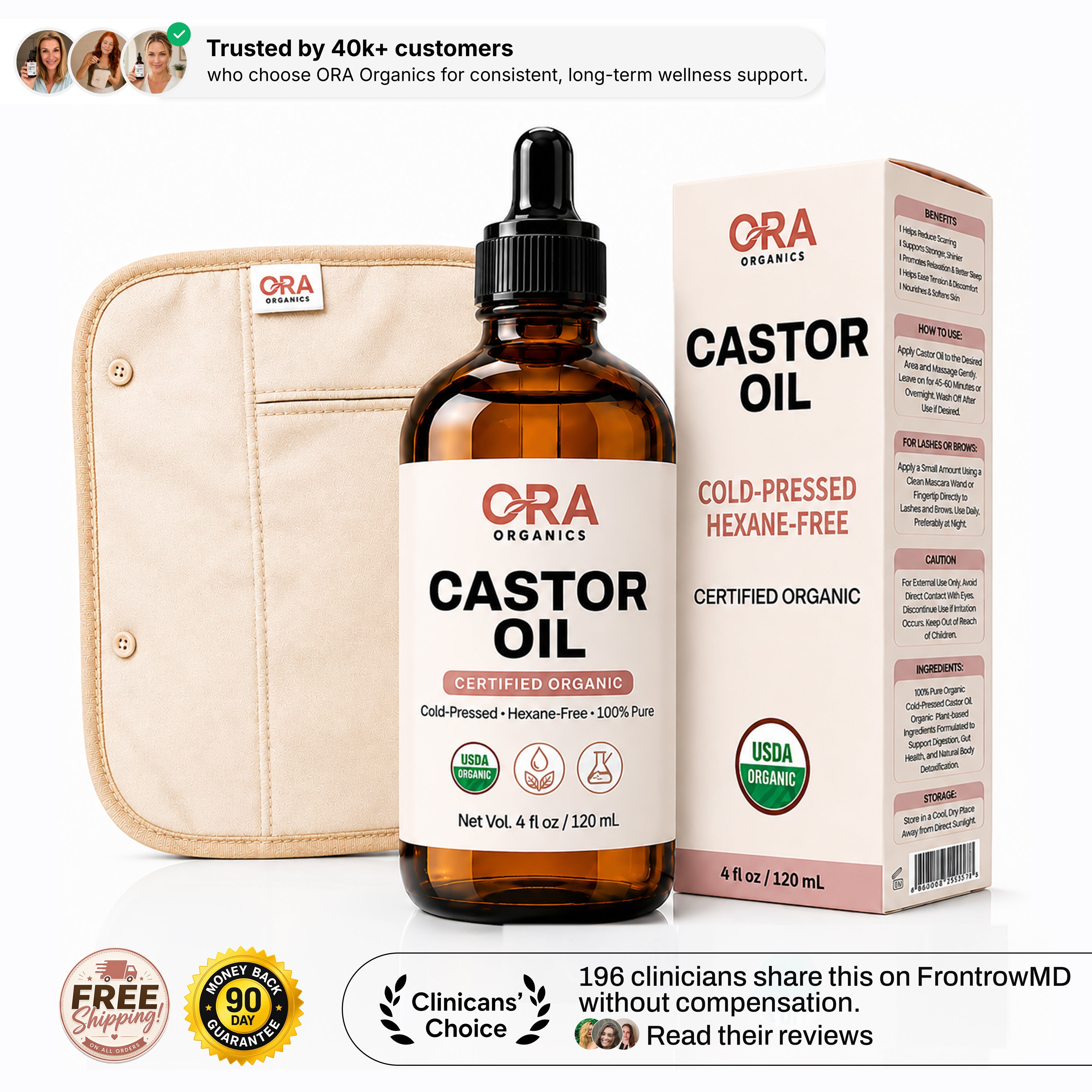 Ora Organics - Castor Oil Pack Bundle