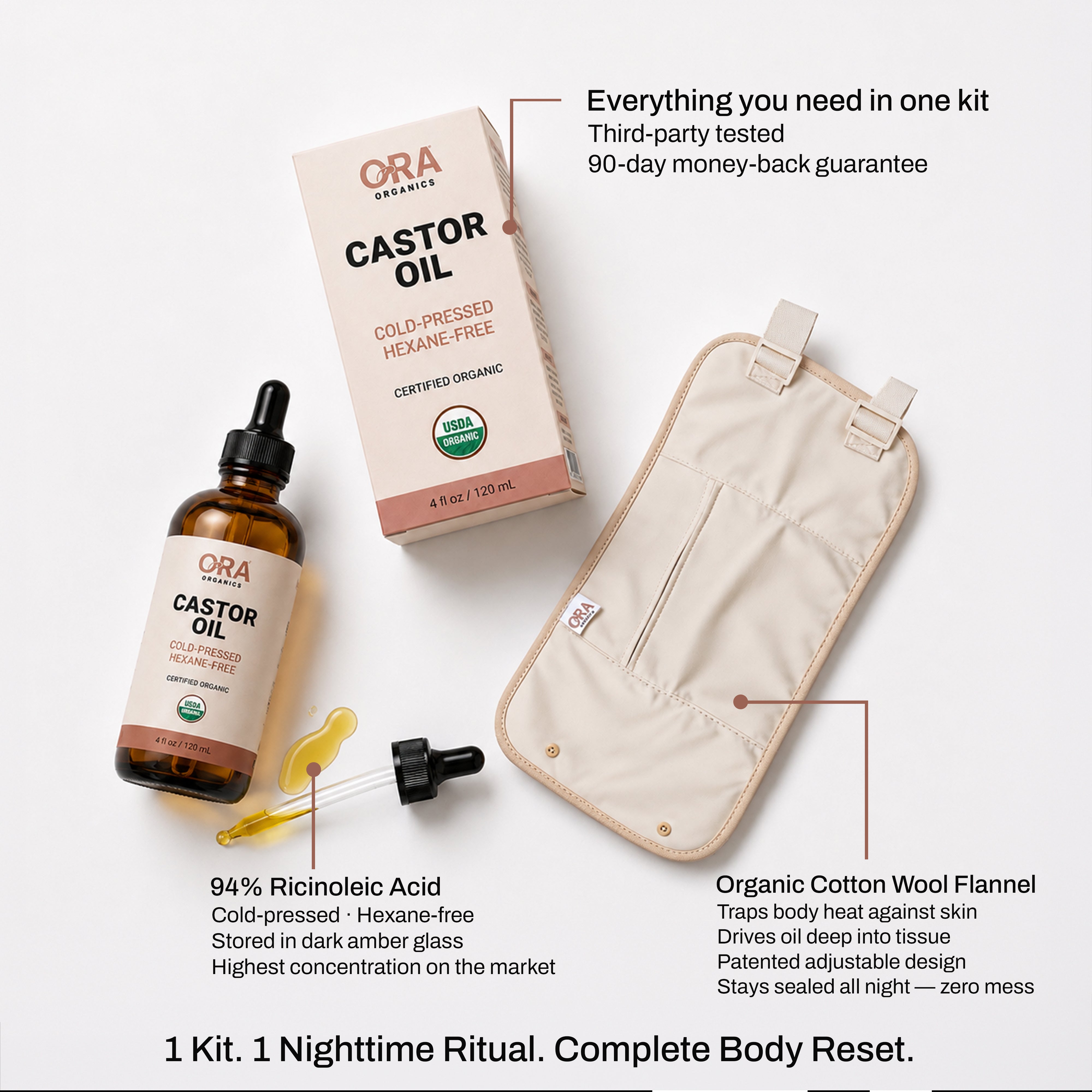Ora Organics - Castor Oil Pack Bundle